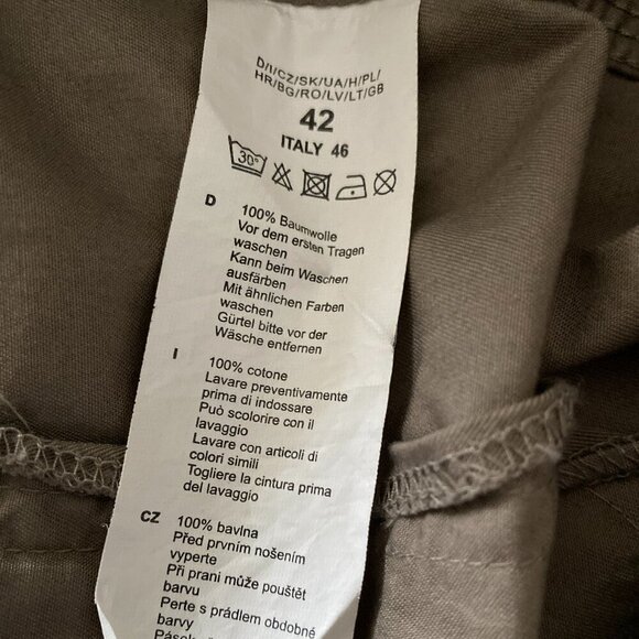 Port Louis Unique Women's/Misses Size 12 Light Army Green Cuffable Pants Cotton - Picture 7 of 7